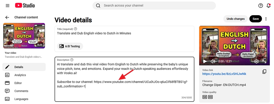 Locate the Description box