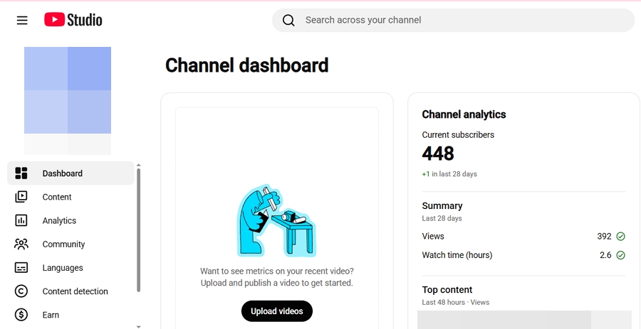 Sign in to YouTube Studio 