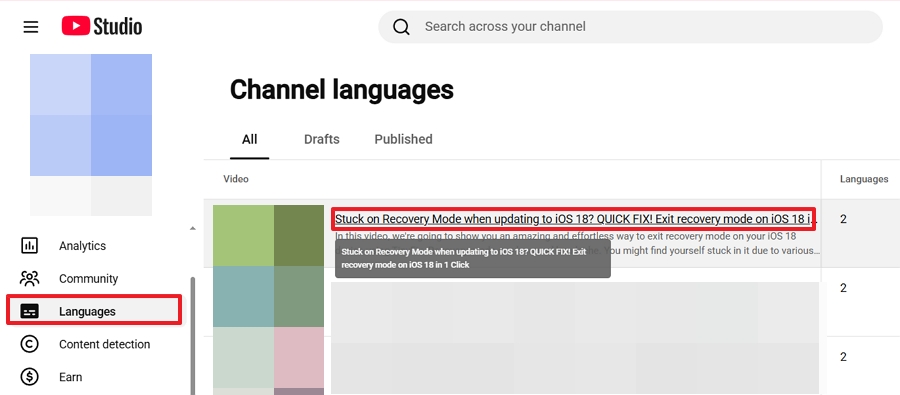 select Languages