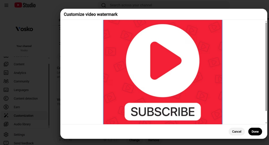 Upload Your Video Watermark