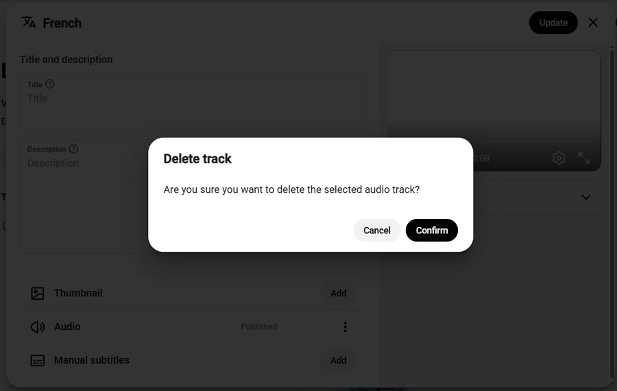 Confirm your action when prompted.