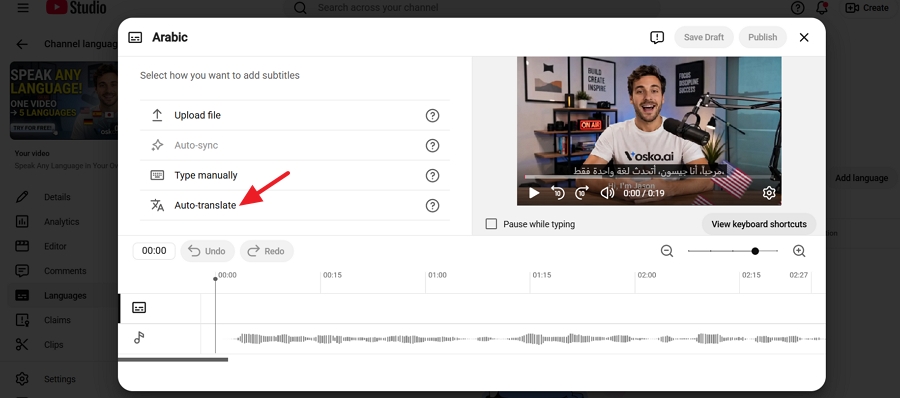 Click Auto translate