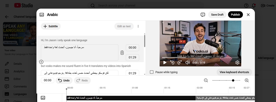 Review the translated text