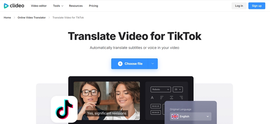 pload your video file