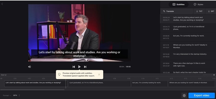 Use the built in visual timeline editor