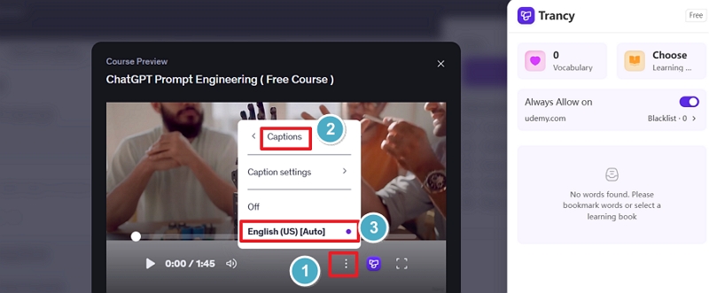 the original base captions are turned on