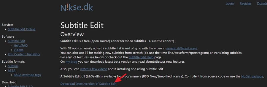 Download Subtitle Edit on your computer