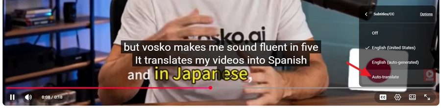 choose auto-translate