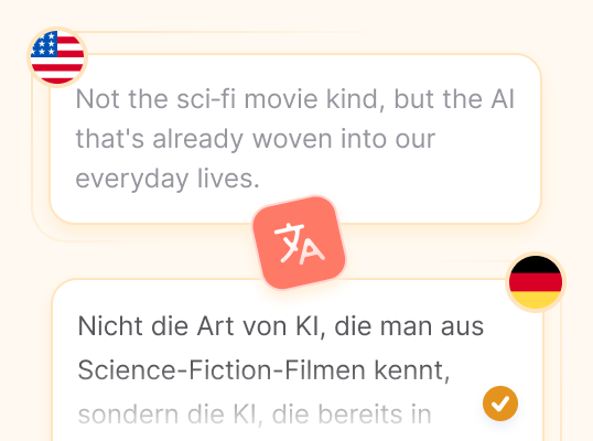Real-time translated chat bubbles