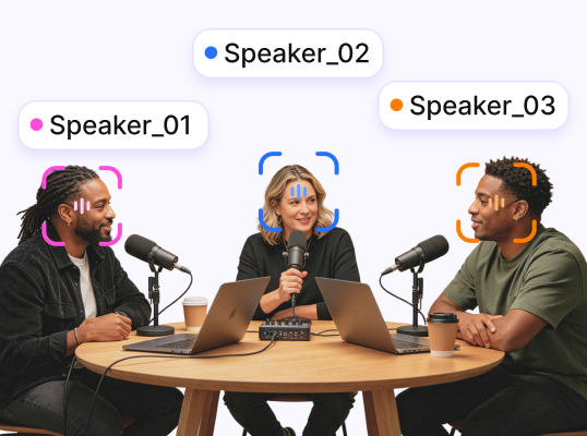 Podcast recording with multiple speakers