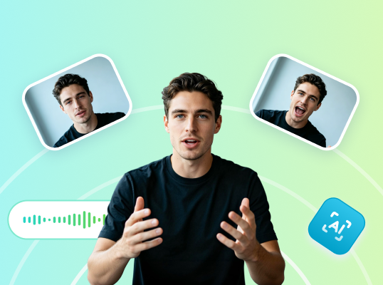 Speaker with emotion and rhythm visualization
