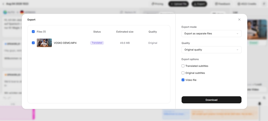 Export Your Final Video