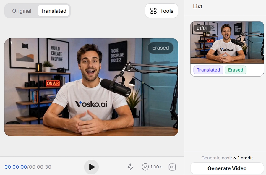 Preview Your Translated Video