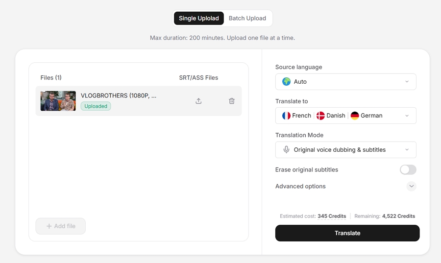 Upload & Configure Your Files