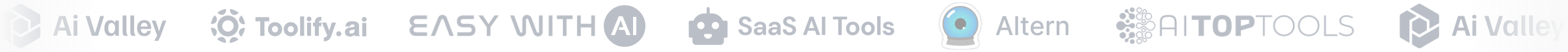 Ai Valley, Toolify.ai, EASY WITH AI, SaaS AI Tools, Altern, and AITOPTOOLS